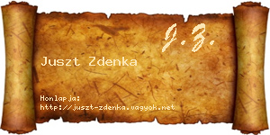 Juszt Zdenka névjegykártya